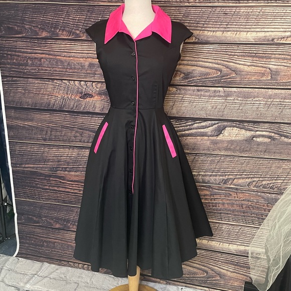 Orchid Bloom Rockabilly button front dress - Picture 6 of 6